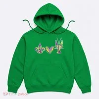 Mardi Gras Heart Crawfish Celebration Hoodie thumb 0