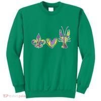 Mardi Gras Heart Crawfish Celebration Sweatshirt thumb 0