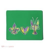 Mardi Gras Heart Crawfish Celebration Mousepad thumb 0