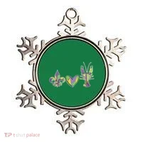 Mardi Gras Heart Crawfish Celebration Ornament thumb 0