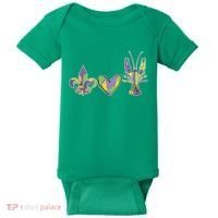 Mardi Gras Heart Crawfish Celebration Baby Bodysuit thumb 0