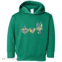 Mardi Gras Heart Crawfish Celebration Toddler Hoodie thumb 0
