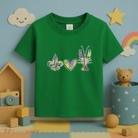 Mardi Gras Heart Crawfish Celebration Toddler T-Shirt thumb 3