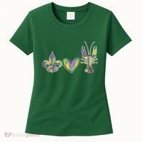 Mardi Gras Heart Crawfish Celebration Women's T-Shirt thumb 0