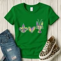 Mardi Gras Heart Crawfish Celebration Women's T-Shirt thumb 3