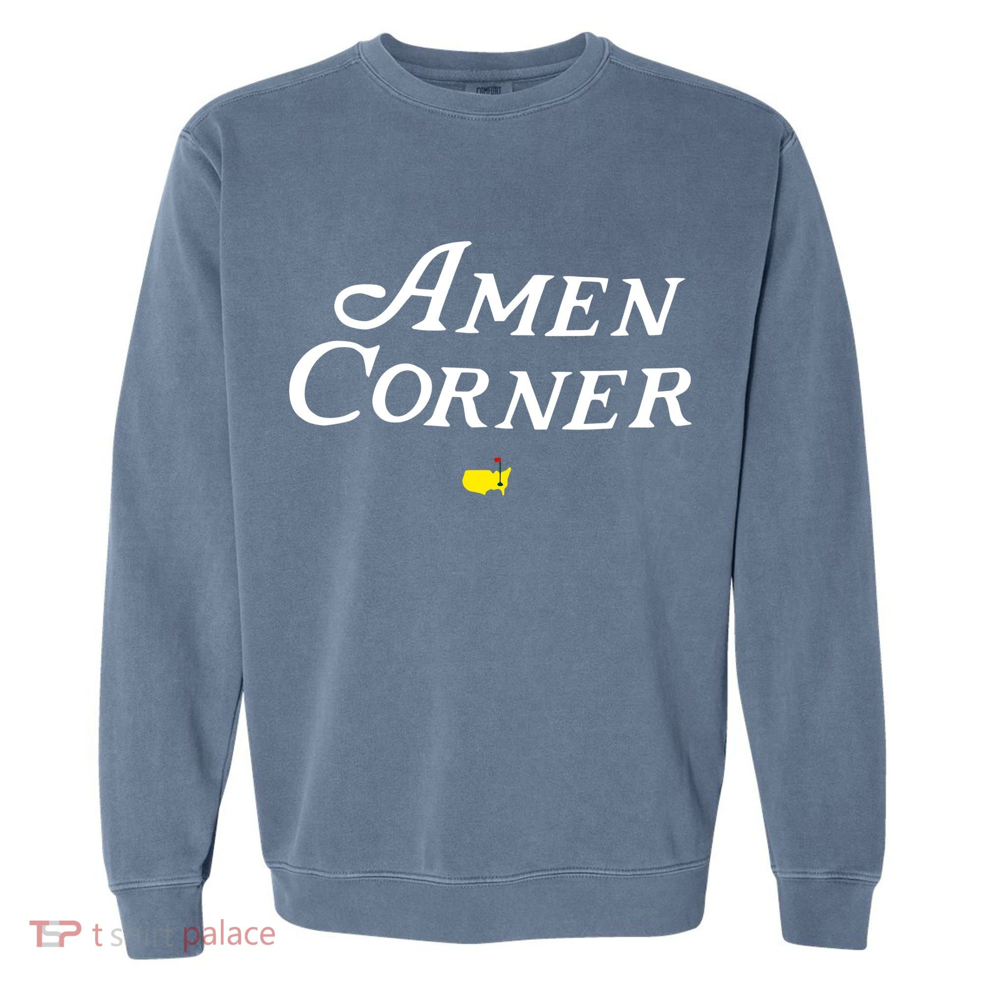 Masters Green Heather Amen Corner Garment-Dyed Sweatshirt