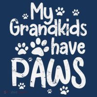 My Grandkids Have Paws Funny Dog Cat Grandma Women's Hoodie thumb 2