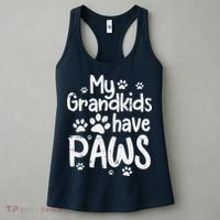 My Grandkids Have Paws Funny Dog Cat Grandma Women's Tank Top thumb 3
