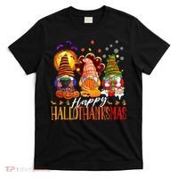 My Gnomies Happy Hallothanksmas Cute Gnomes Family Garden T-Shirt thumb 0