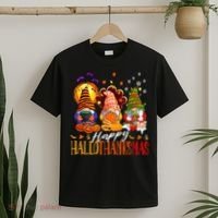 My Gnomies Happy Hallothanksmas Cute Gnomes Family Garden T-Shirt thumb 2
