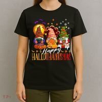 My Gnomies Happy Hallothanksmas Cute Gnomes Family Garden T-Shirt thumb 4