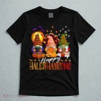 My Gnomies Happy Hallothanksmas Cute Gnomes Family Garden T-Shirt thumb 5