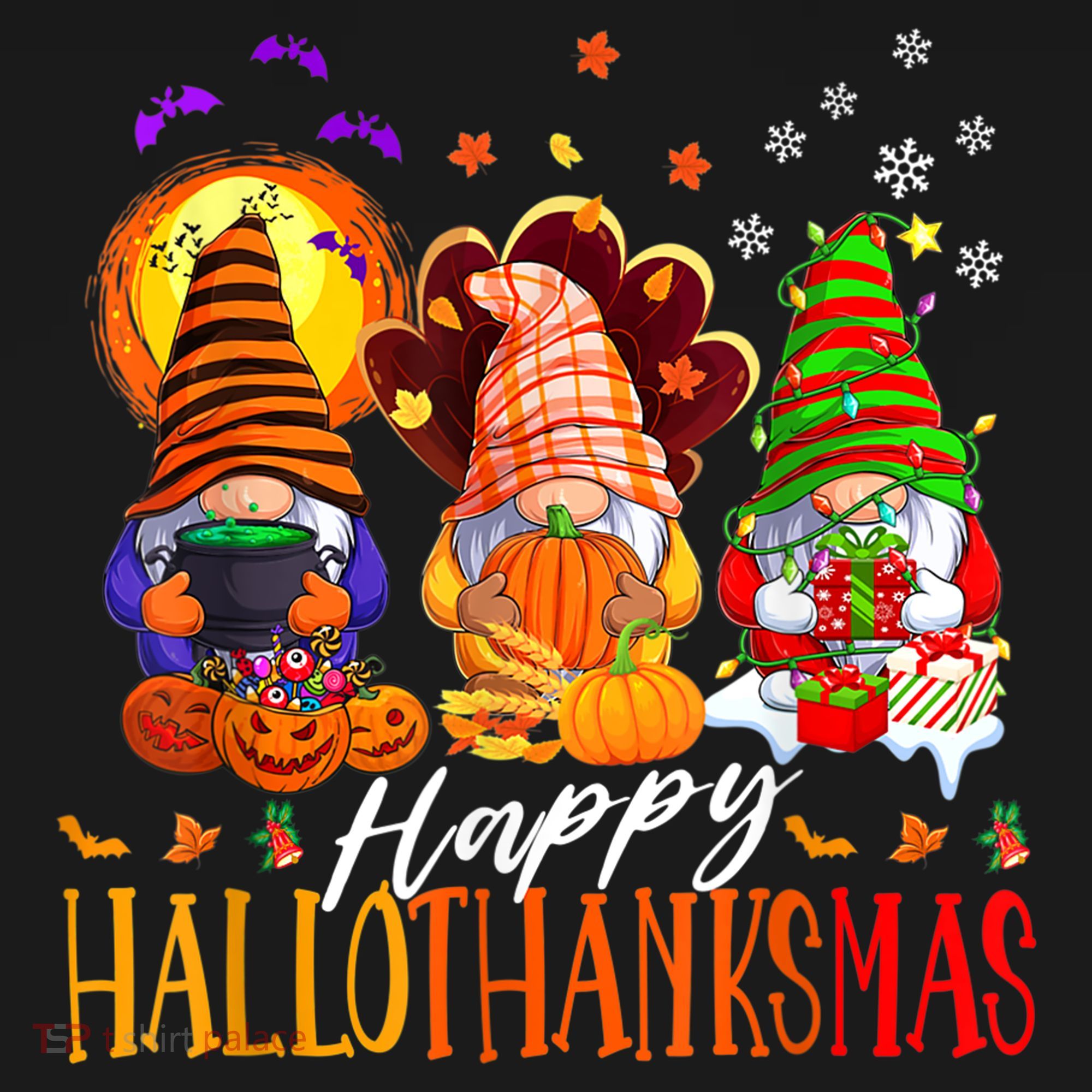 My Gnomies Happy Hallothanksmas Cute Gnomes Family Garden Mousepad