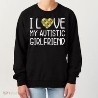 My Girlfriend Has Autism I Love My Autistic Girlfriend Women's Sweatshirt thumb 0