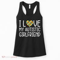 My Girlfriend Has Autism I Love My Autistic Girlfriend Women's Tank Top thumb 0