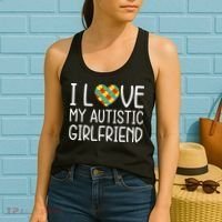 My Girlfriend Has Autism I Love My Autistic Girlfriend Women's Tank Top thumb 2