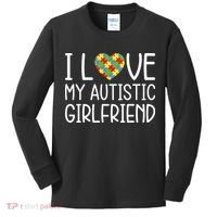 My Girlfriend Has Autism I Love My Autistic Girlfriend Kids Long Sleeve Shirt thumb 0