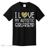 My Girlfriend Has Autism I Love My Autistic Girlfriend Kids T-Shirt thumb 0