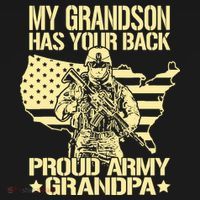My Grandson Has Your Back Proud Army Grandpa Gift Backpack thumb 2