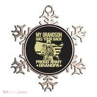 My Grandson Has Your Back Proud Army Grandpa Gift Ornament thumb 0