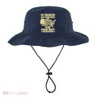 My Grandson Has Your Back Proud Army Grandpa Gift Bucket Hat thumb 0