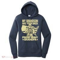 My Grandson Has Your Back Proud Army Grandpa Gift Women's Hoodie thumb 0