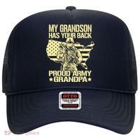 My Grandson Has Your Back Proud Army Grandpa Gift Hat thumb 0