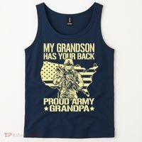 My Grandson Has Your Back Proud Army Grandpa Gift Tank Top thumb 2