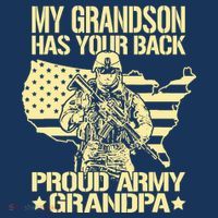 My Grandson Has Your Back Proud Army Grandpa Gift Toddler T-Shirt thumb 4