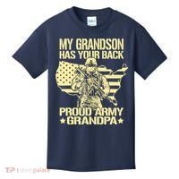 My Grandson Has Your Back Proud Army Grandpa Gift Kids T-Shirt thumb 0