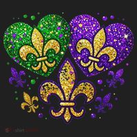 Mardi Gras Heart Fleur De Lis Symbol Carnival Women Women's Sweatshirt thumb 2