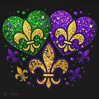 Mardi Gras Heart Fleur De Lis Symbol Carnival Women Women's Hoodie thumb 2