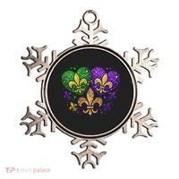 Mardi Gras Heart Fleur De Lis Symbol Carnival Women Ornament thumb 0