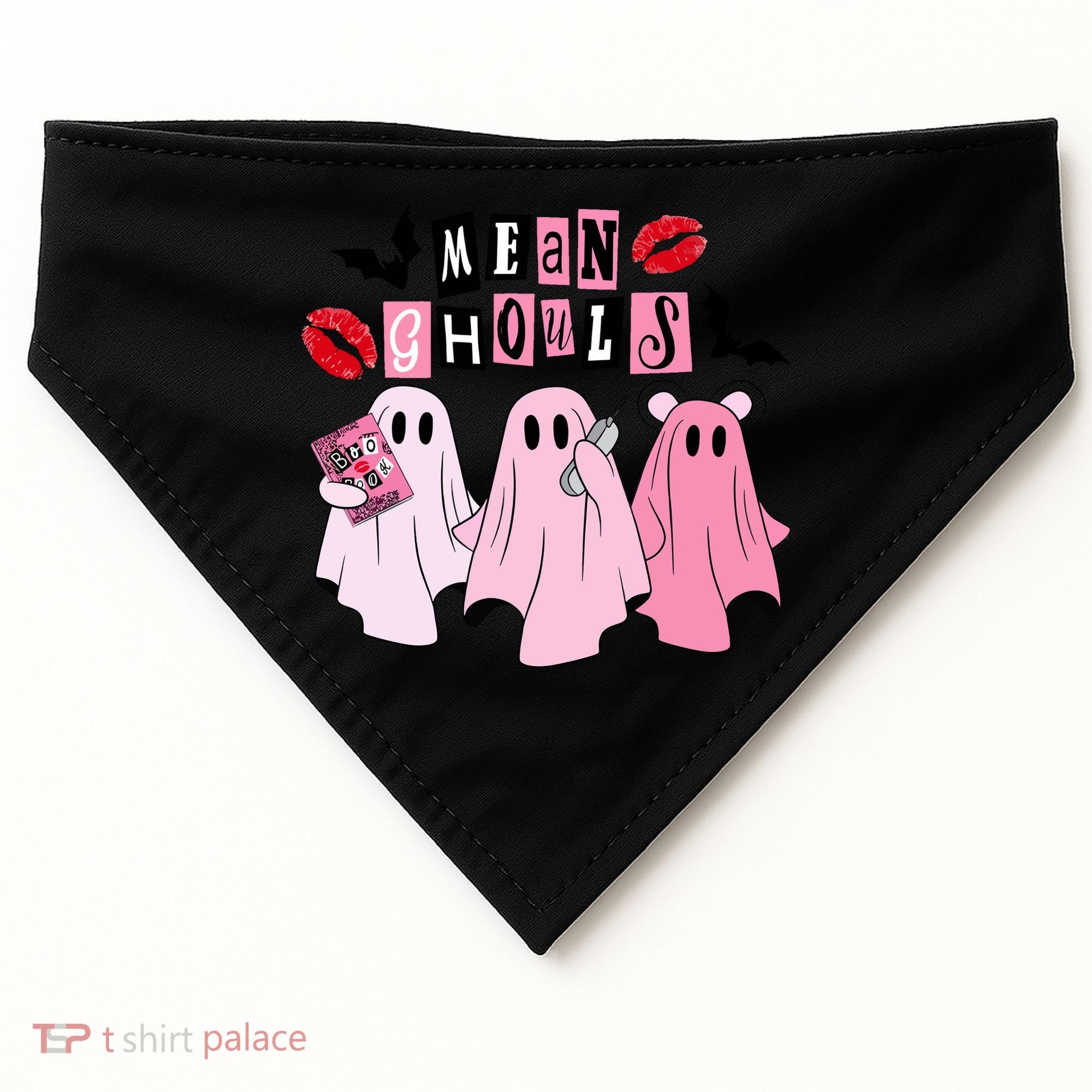 Mean Ghouls Halloween funny cow lover USA-Made Doggie Bandana