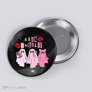 Mean Ghouls Halloween funny cow lover Button
