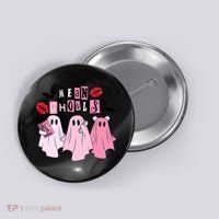 Mean Ghouls Halloween funny cow lover Button thumb 0