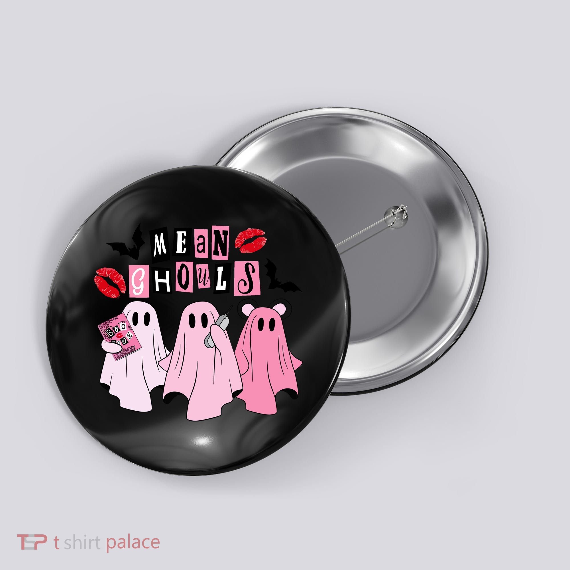 Mean Ghouls Halloween funny cow lover Button