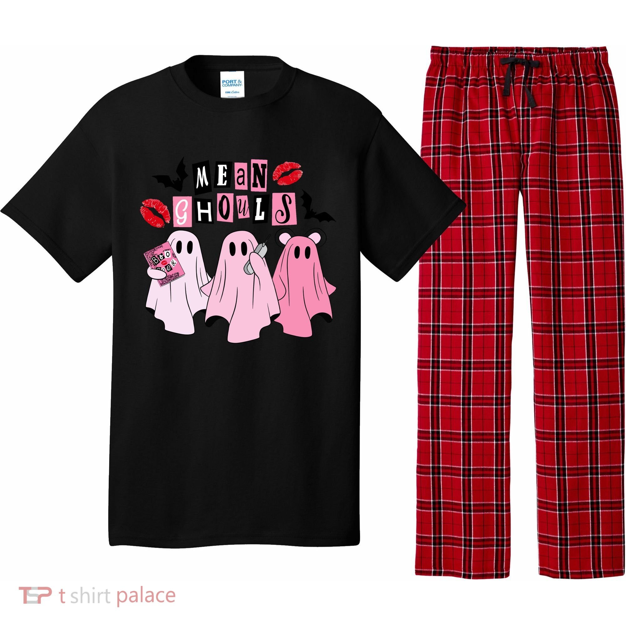 Mean Ghouls Halloween funny cow lover Pajama Set