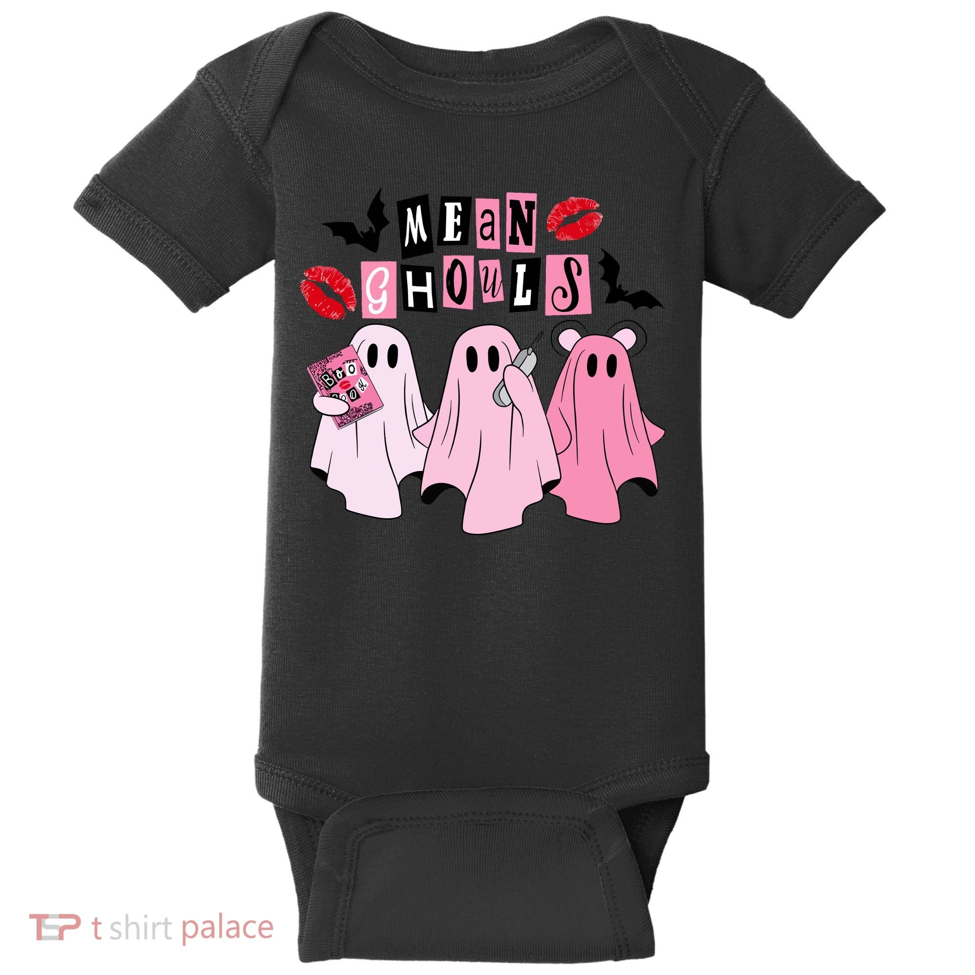 Mean Ghouls Halloween funny cow lover Baby Bodysuit