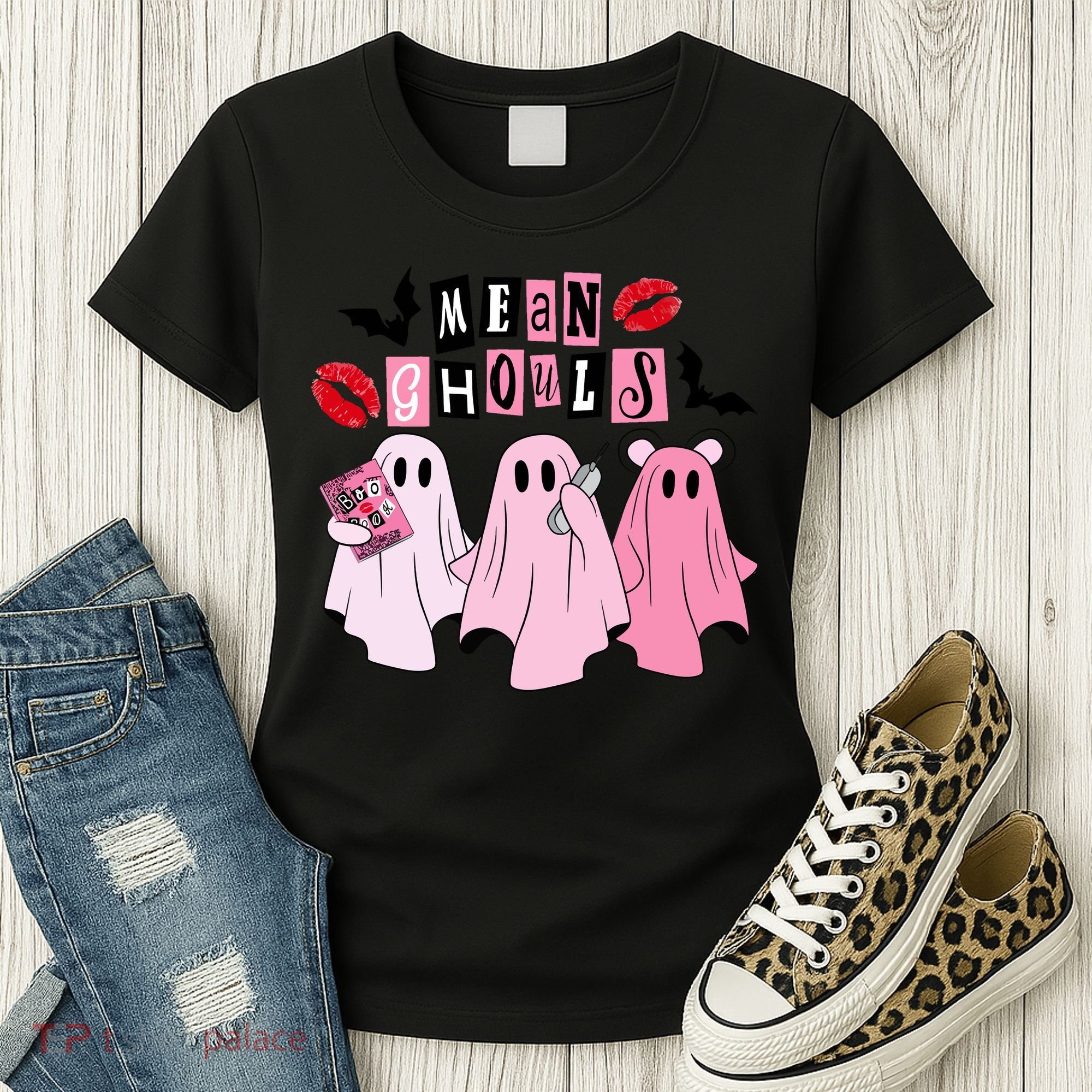 Mean Ghouls Halloween funny cow lover Women's T-Shirt