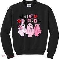 Mean Ghouls Halloween funny cow lover Kids Sweatshirt thumb 0