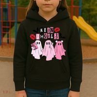 Mean Ghouls Halloween funny cow lover Kids Hoodie thumb 3