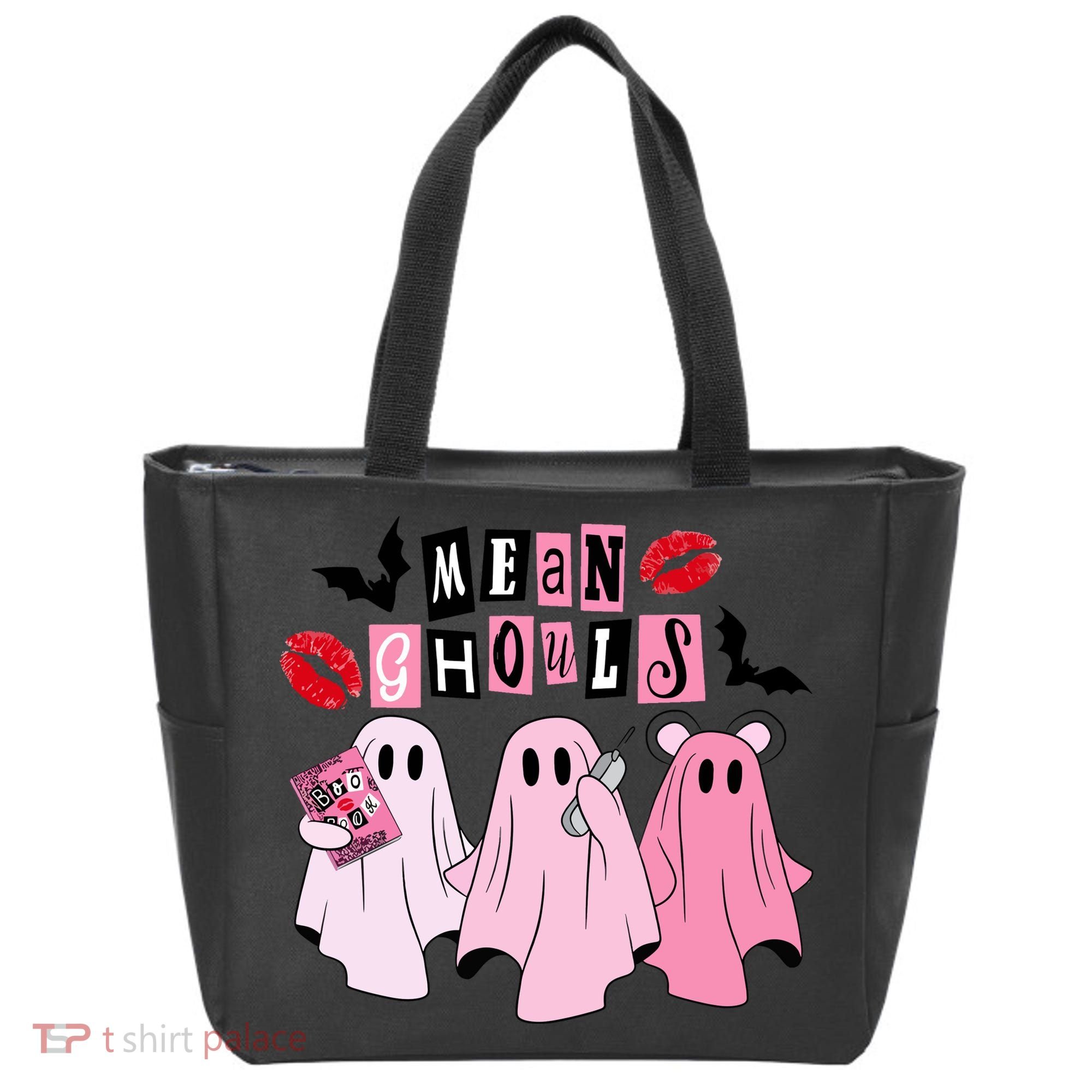 Mean Ghouls Halloween funny cow lover Tote Bag