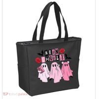 Mean Ghouls Halloween funny cow lover Tote Bag thumb 2