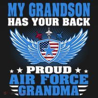My Grandson Has Your Back Proud Air Force Grandma Military Cool Gift Backpack thumb 2
