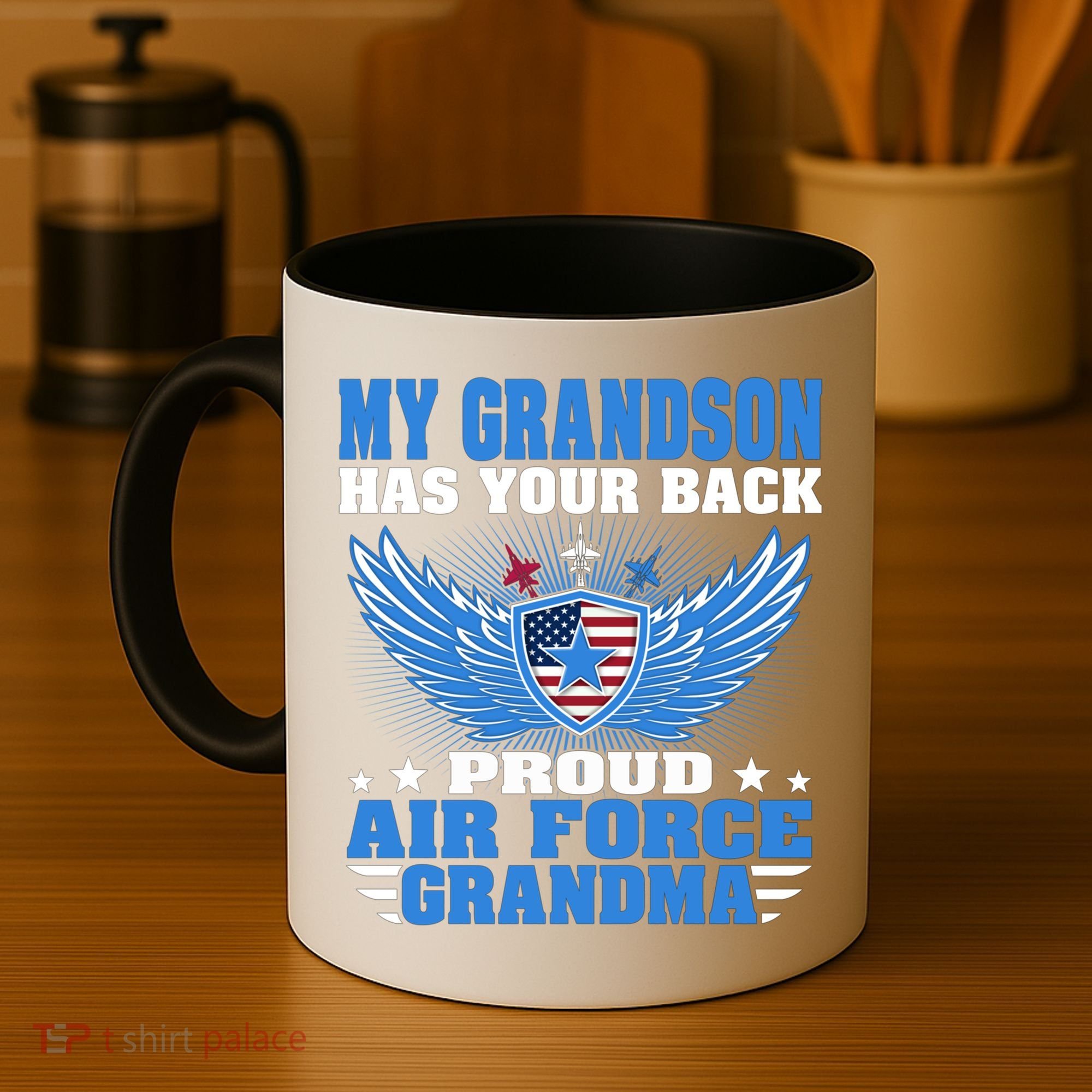 My Grandson Has Your Back Proud Air Force Grandma Military Cool Gift Coffee Mug