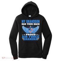 My Grandson Has Your Back Proud Air Force Grandma Military Cool Gift Women's Hoodie thumb 0