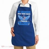 My Grandson Has Your Back Proud Air Force Grandma Military Cool Gift Apron thumb 2