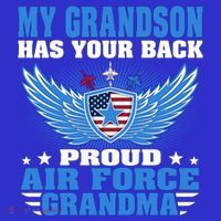 My Grandson Has Your Back Proud Air Force Grandma Military Cool Gift Kids Sweatshirt thumb 2