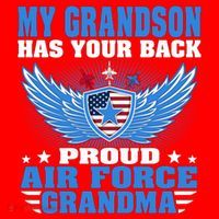 My Grandson Has Your Back Proud Air Force Grandma Military Cool Gift Santa Hat thumb 1